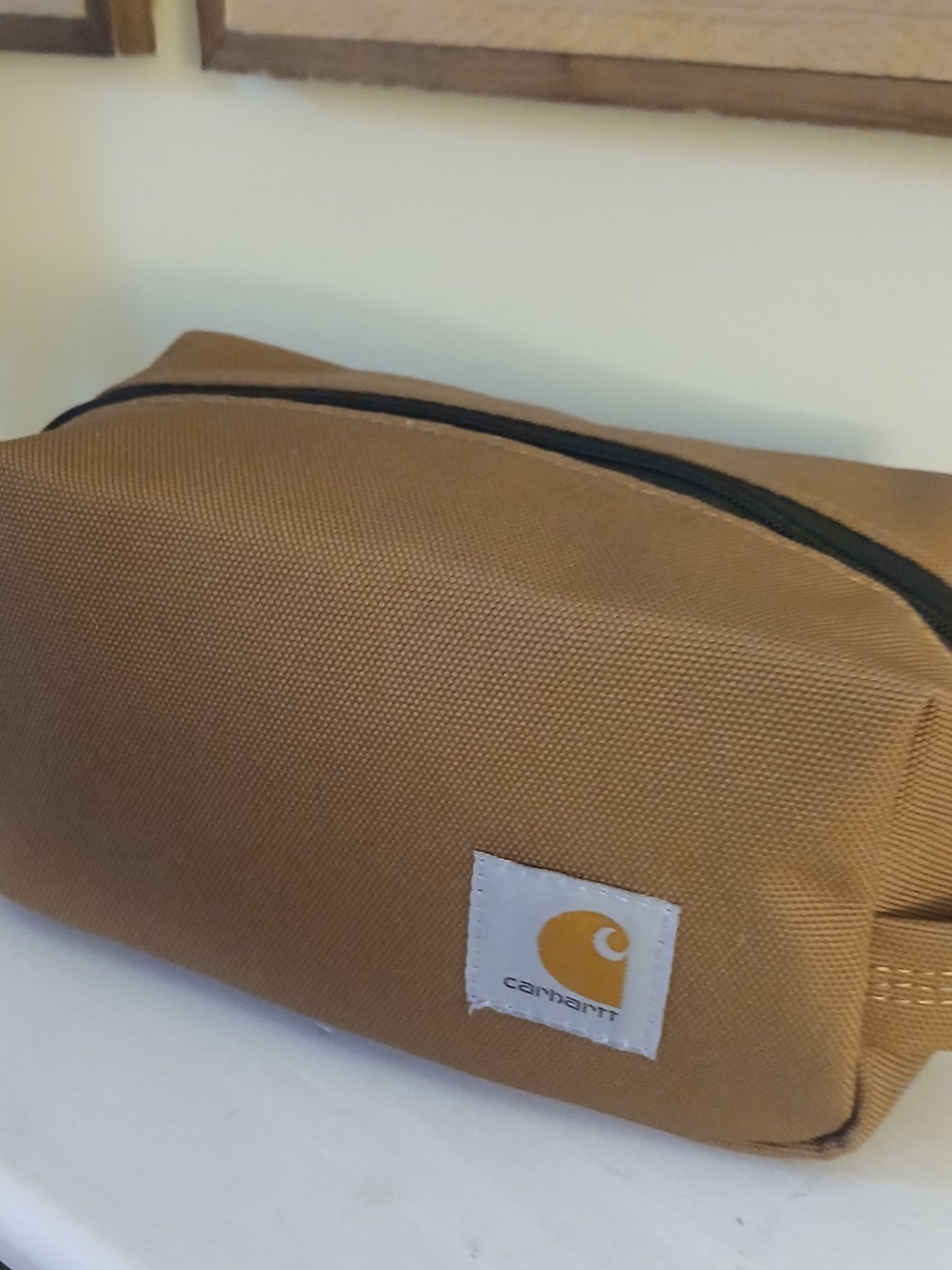 Carhartt Brown Canvas Dopp Kit Travel Wash Bag